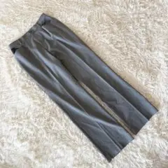 《チャージ》スラックス グレー オフィスカジュアル きれいめ センタープレス