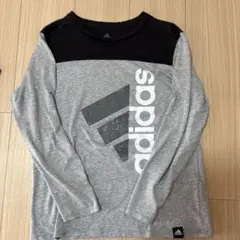 adidas 長袖トップス グレー/ブラックSメンズ、レディース両方