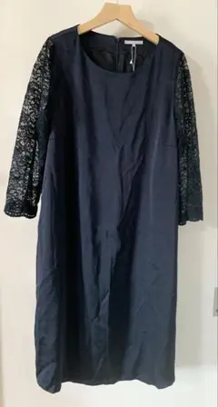 新品タグ付き　23区　ネイビー　レース　ワンピース