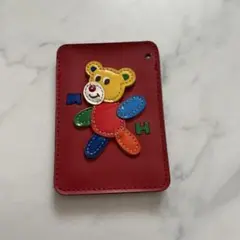 ☆値下げ中！レザー製クマデザインパスケース