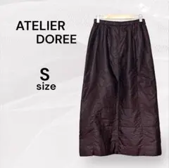 ATELIER DOREE ダークブラウン バーガンディ タイトスカート 中綿入