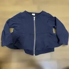 プティマイン　ネイビー ジッパー付きジャケット 110