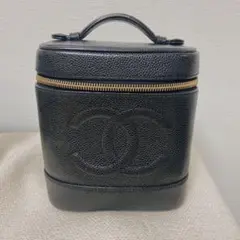 【CHANEL】シャネル ココマーク キャビアスキン バニティバッグ