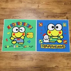【２枚セット】ケロケロケロッピーパネルプリント生地　　　1992年代製平成レトロ