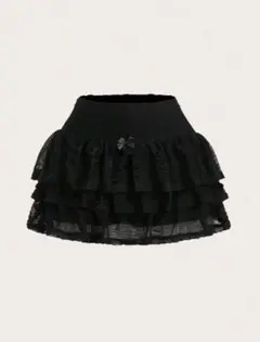 shein ミニスカート　ブラック