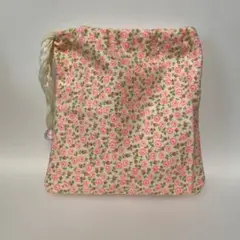 ハンドメイド　小花柄　巾着