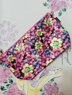 花柄★ポーチ★ファスナー付き