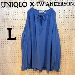 【UNIQLO × JW ANDERSON】シアーシャツ 長袖 ネイビー L