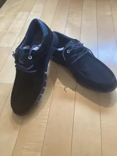 （未使用品）LANVIN ブラック スエード シューズ