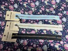 Cotton Memory レインボーファスナー20cm 3本まとめ売り