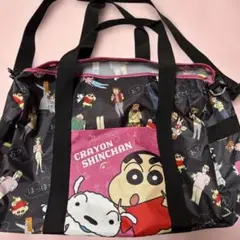 《おまけでポーチ付き✨️》クレヨンしんちゃん ボストンバッグ
