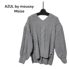 AZUL by moussy グレー Vネック セーター Mサイズ