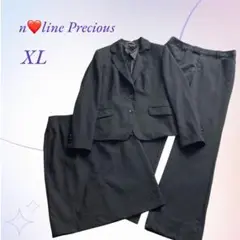 【大きいサイズ】エヌラインプレシャス／ビジネススーツ3点 セットアップ