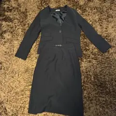 Honeys ネイビー スカートスーツ シャツ　上下セット