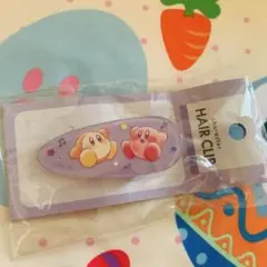 星のカービィ　ワドルディ　ヘアクリップ　パープル　未使用