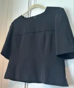ブラックフォーマルブラウス　京都ブラック　15号　3L 喪服　半袖