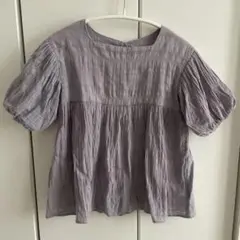 cocaキッズコカシャーリングブラウスブルーグレー
