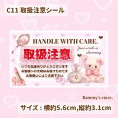 C11 取扱注意シール