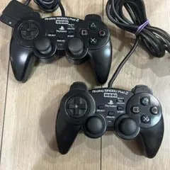 ps1ps2 ホリ製　振動パッド　アナログコントローラー　 ブラック　2個セット