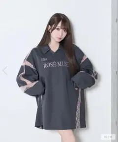 lace point over size uniform L/S polo
