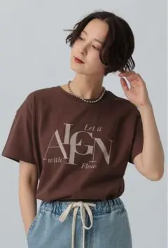 新品☆LEPSIMレプシィム アソートロゴTEE ブラウン☆
