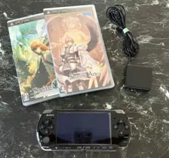 SONY PSP3000 本体 電池パック無し　動作確認済　ソフト2本おまけ付⭐️