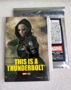 タスクマスター　スクエア缶バッジ　サンダーボルツ　MARVEL　ブラックウィドウ