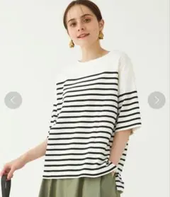 green label relaxingバスク プルオーバー カットソー 5分袖