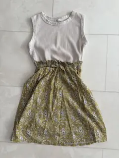 【美品】ペアマノン　PAIR MANON 花柄 ノースリーブワンピース キッズ