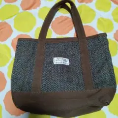 お値下☆Harris Tweed ヘリンボーン柄 トートバッグ 中型