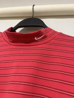 ナイキゴルフ Nikegolf ストライプ モックネック 長袖シャツ サイズＭ