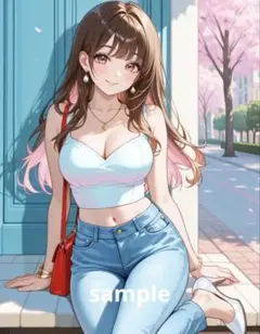 AIイラスト 美女 A4ポスター H54