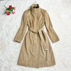⭐️組曲 アンゴラ カシミヤ ロングコート Aライン ベルト キャメル