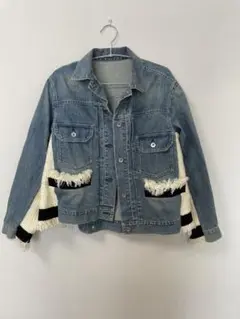 sacai デニムジャケット ツイード 切替