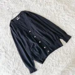 《マッシモ》 (L) カシミヤニットカーディガン Vネック シンプル 定番 秋冬