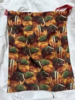たこ焼きデザイン 巾着袋