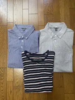 エディーバウアー　ストライプポロシャツ＆Tシャツ　3枚セット
