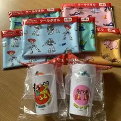 キリン　オリジナルディズニーデザイン　コップ　2種　クールタオル6枚　イオン