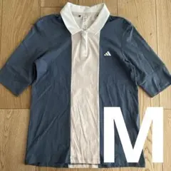 adidas ゴルフポロシャツ グレー ピンク Mサイズ