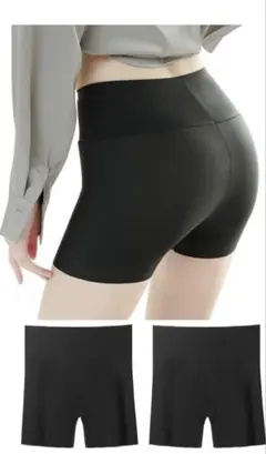 新品未使用 冷感素材 3Dデザイン スパッツ ブラックXL2枚セット