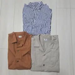 UNIQLO 半袖シャツ ベージュ ポケット付き