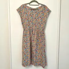 【美品】Techichi テチチ　ノースリーブ花柄ワンピース　M 日本製　総柄