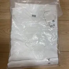 今期　ユニクロ　UNIQLO エアリズムコットンオーバーサイズTシャツ　白　XS