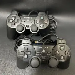 【清掃・動作確認済み】DualShock2 2個セット PS2 SONY ⑦