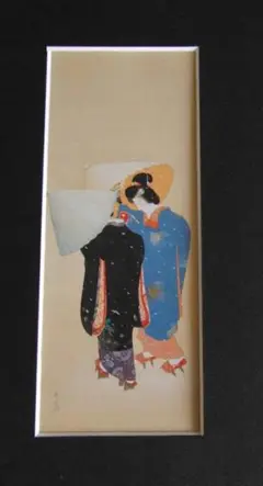 3140額装　立石春美　美人画　リトグラフ 46/175  直筆サイン　送料無料 3140額装 立石春美 美人画 リトグラフ 46/175 直筆サイン 送料