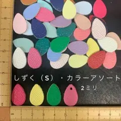 本革　しずく（S）アソート・カラーミックス　６０枚セット