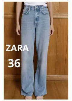 【新品タグ付】TRF HIGH-RISE WIDE-LEG デニムパンツ