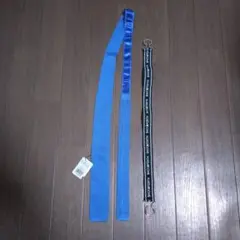 82 未使用 ロゴ ベルト & ネクタイ ブルー フリーサイズ 6490円