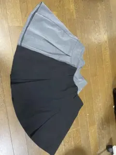 プリーツスカート グレー ブラック 2点セット