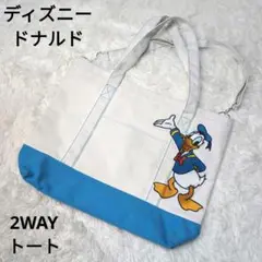 未使用　ディズニー　ドナルドダック　キャンバス　2wayトートバッグ　ショルダー